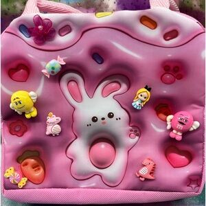 Frilly Little Things 3 D Look Toddler Girl Lunch/Snack Sack Lunchbox New